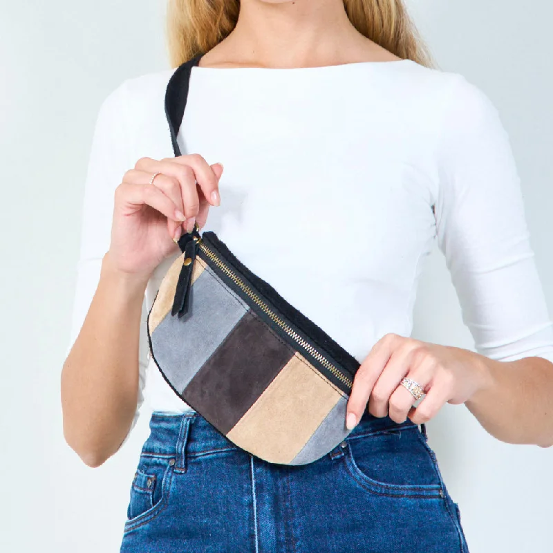 The Good Stuff Striped suede crossbody bag wholesale
