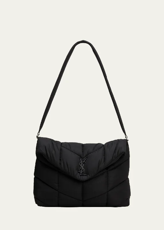 Spacious Bags With Holiday Promotions Lou Puffer Small YSL Crossbody Bag in Quilted Nylon