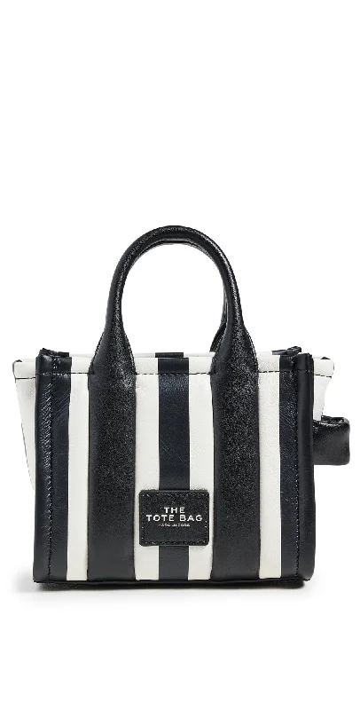 Classic Chic Deals The Striped Crossbody Tote Bag Black/White Stripe One Size
