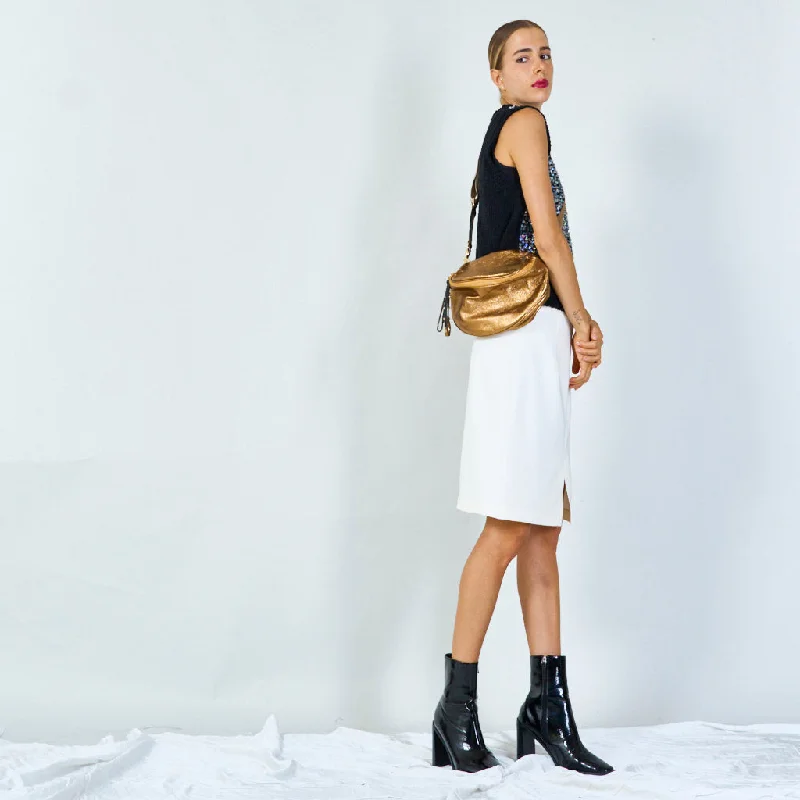 Trendy Bags For Sales Metallic leather shoulder bag wholesale