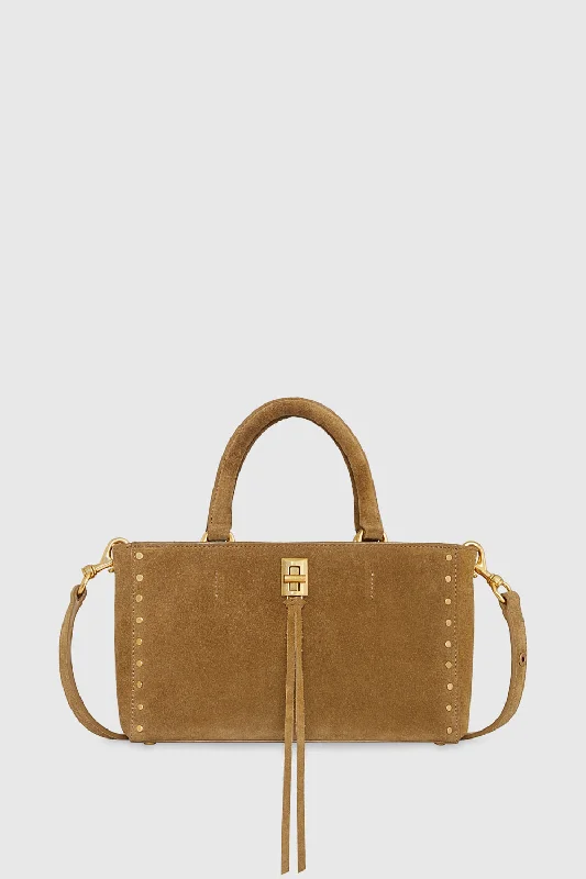 Vintage-Inspired Darren Top Handle Crossbody Bag In Honey