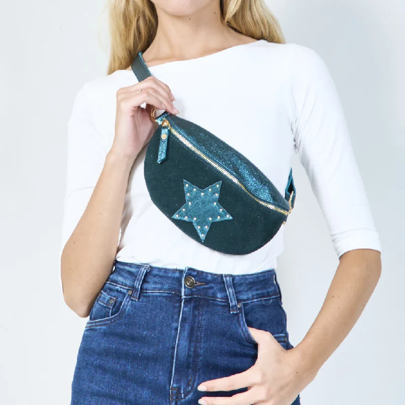Fashion Forward Star-studded suede crossbody bag wholesale
