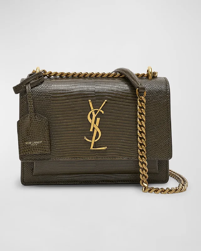 Flash Sale Sunset Small YSL Lizard Crossbody Bag