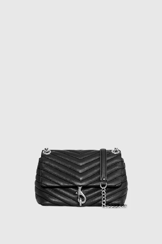 Luxury Seekers Edie Crossbody Bag In Black/Silver