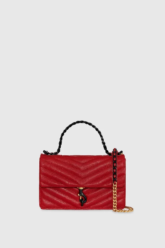 Fresh Styles, Fresh Deals Edie Mini Crossbody On A Chain Bag In Seduction Red