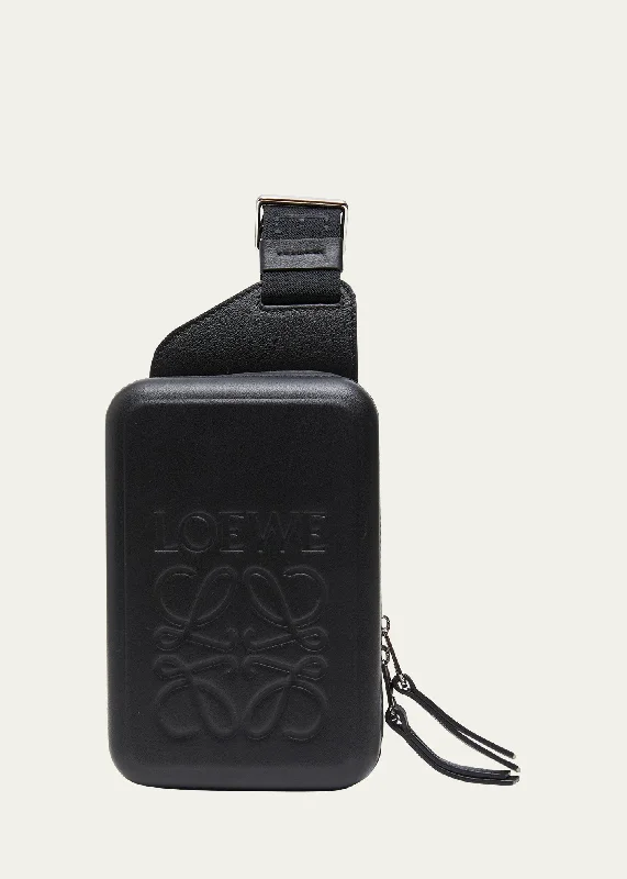 Timeless Elegance Redefined Men's Molded Sling Crossbody Bag