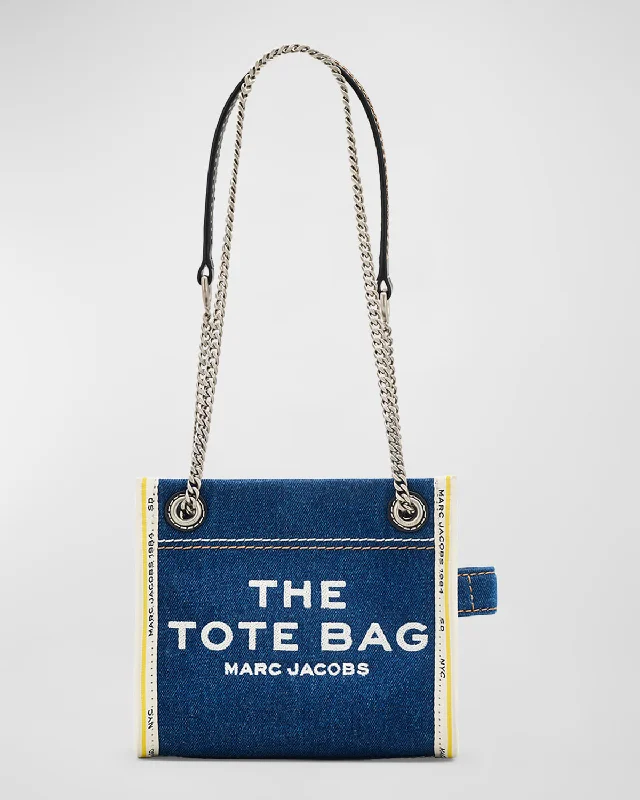 Big Discounts The Denim Chain Crossbody Tote Bag