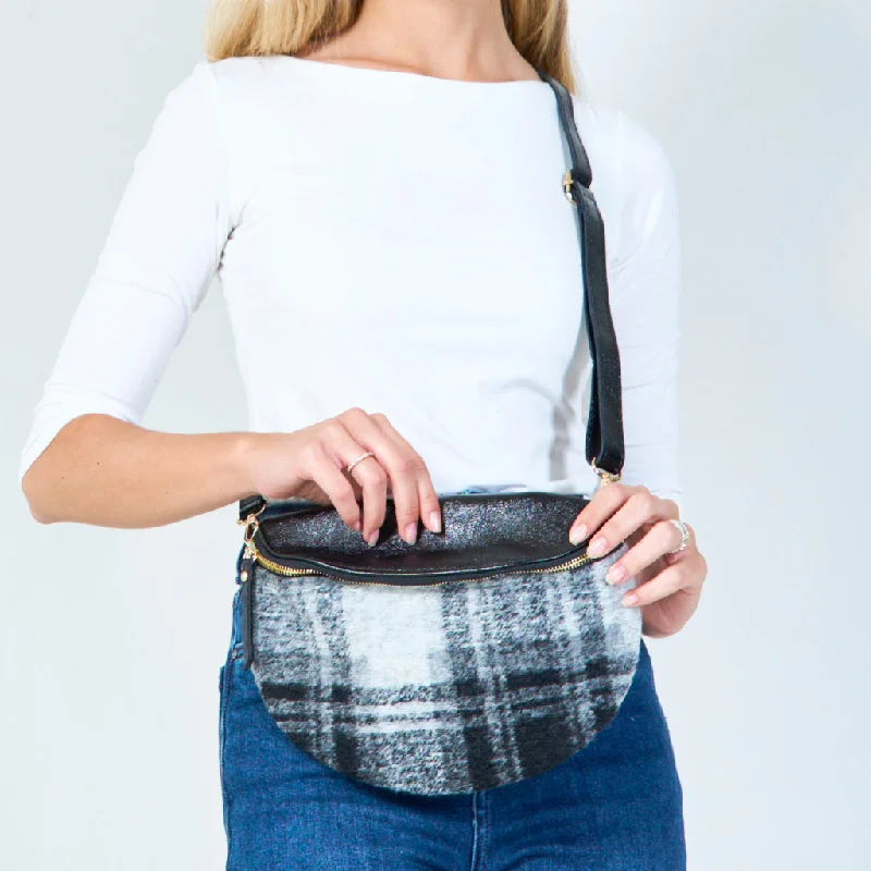 Massive Savings Plaid wool crossbody bag wholesale