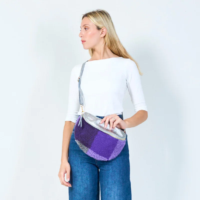 Discover Promotions Patchwork wool crossbody bag wholesale