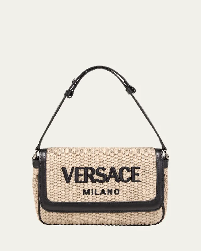 Fashion Sale Men's Embroidered Raffia Mini Crossbody Bag