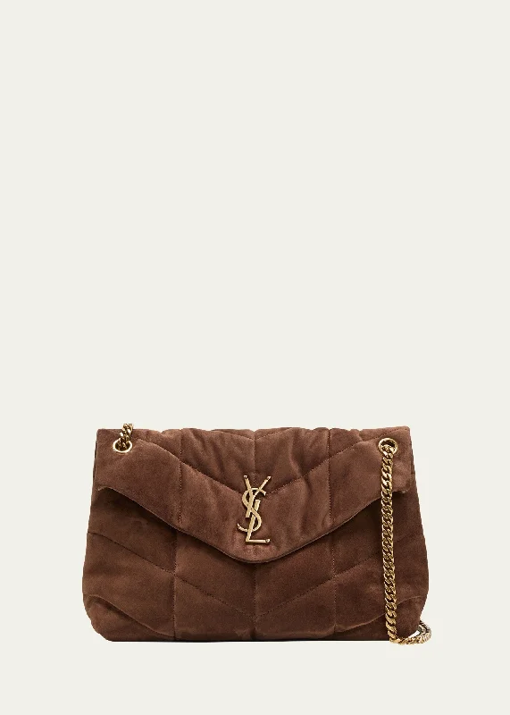 Professional Bags With Office Discounts Lou Puffer Medium YSL Crossbody Bag in Quilted Suede