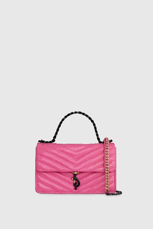 Embrace New Fashion Edie Mini Crossbody On A Chain Bag In Pink