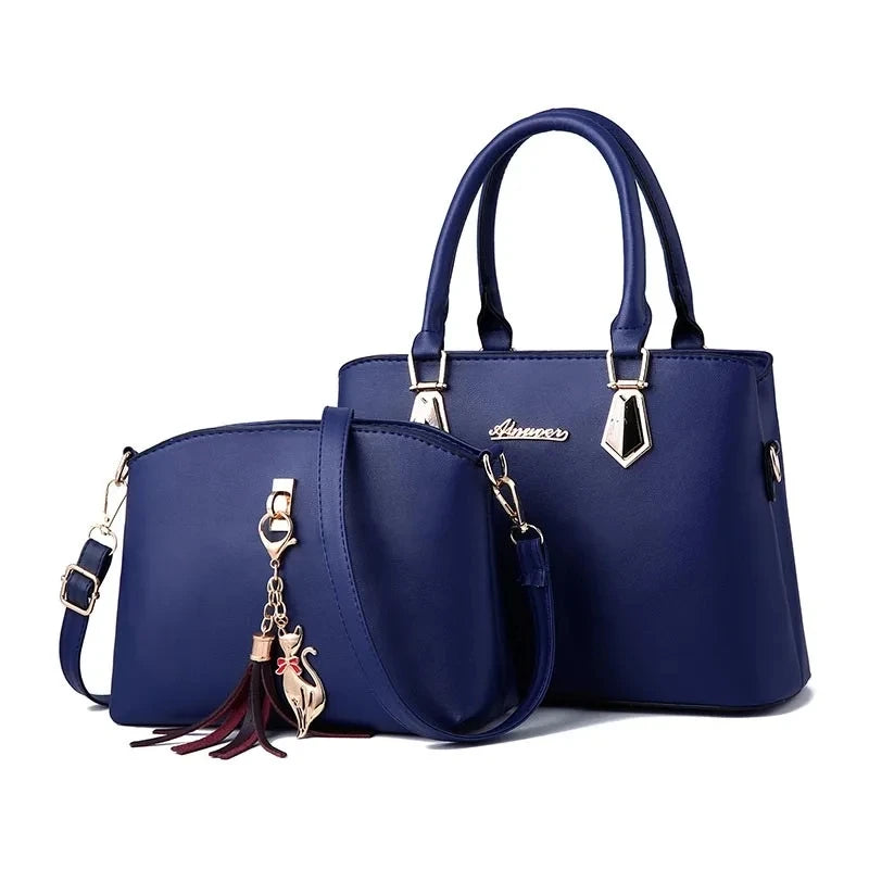 Spacious And Discounted Bags 2pc/set Women Fashion Casual Totes Luxury Handbags Designer Shoulder Bags for Women Crossbody Composite Bag Bolsos
