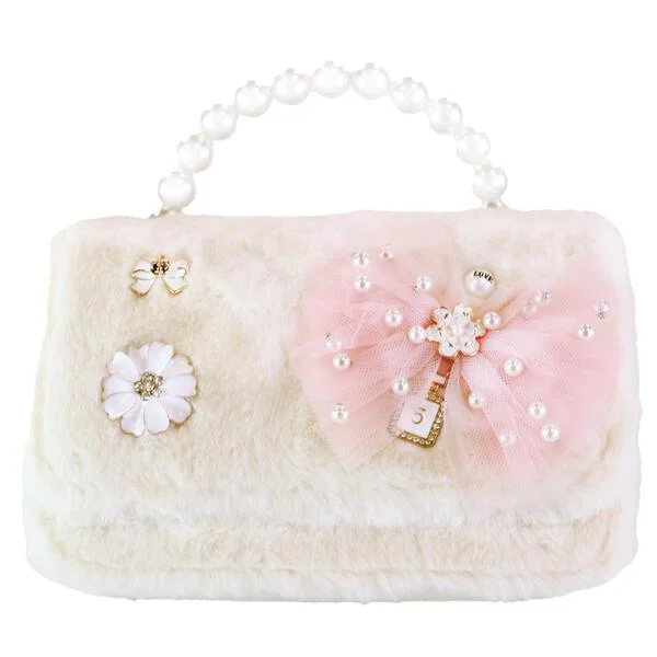 Tote Bag For Office Use Fluffy Ivory Purse