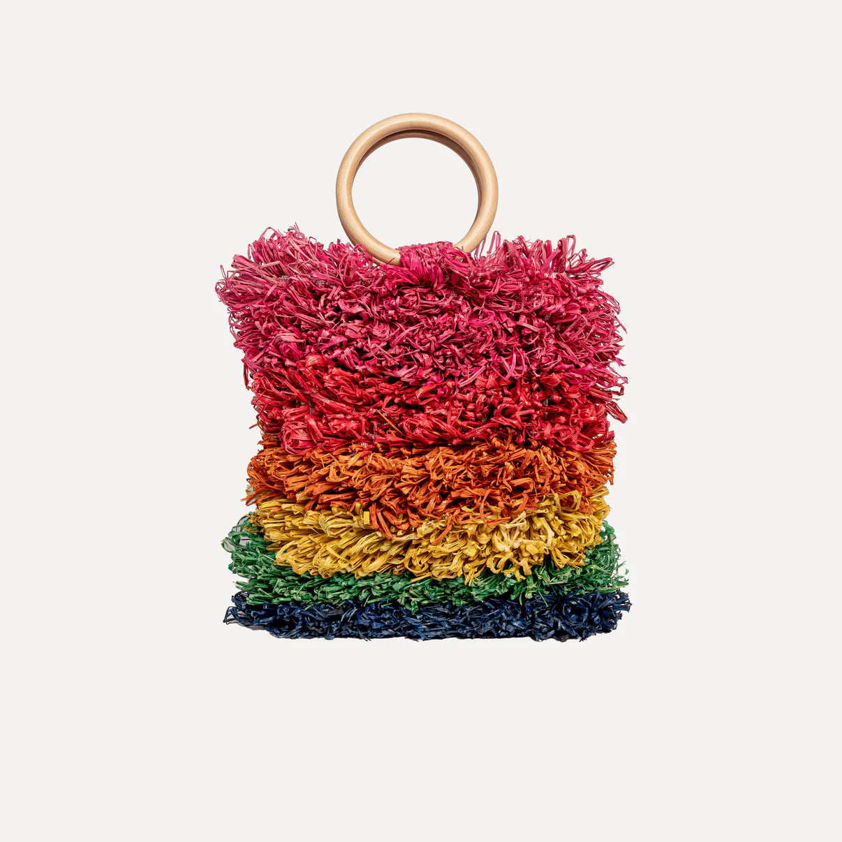 Handbag For Women Baçal - colorful natural raffia bag