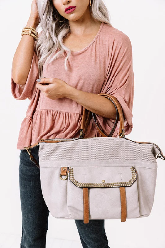 Discounted Designer Bags For Clearance Events Betting On Brunch Faux Leather Tote In Grey