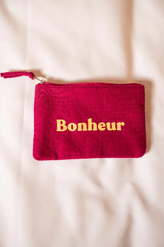 Trendy And Discounted Designer Handbags Burgundy Bonheur Pouch