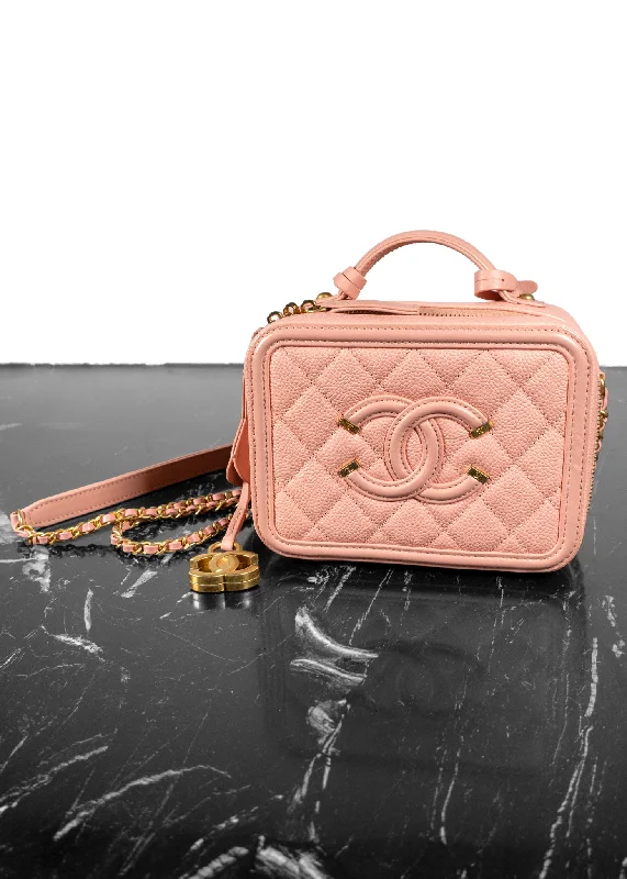 Anti-Theft And Budget-Friendly Bags Chanel 2019 Small CC Filigree Vanity Bag