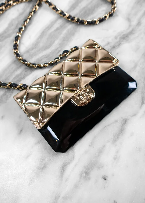 Trendy Festival Bags With Limited-Time Offers Chanel 2022 Leather & Resin Card Holder Purse Pendant Necklace