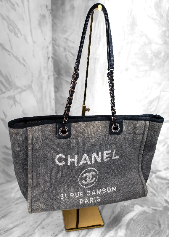 Vintage-Inspired Chanel Canvas Mini Deauville Tote