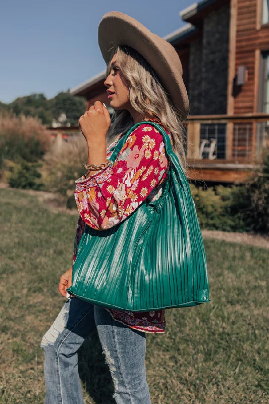 Trendy And Discounted Designer Handbags Change It Up Faux Leather Tote In Hunter Green