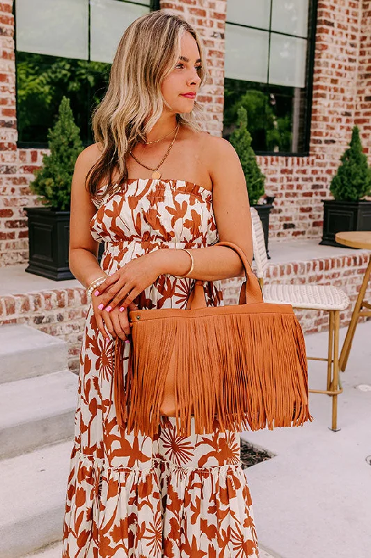 High-Quality Bags On Flash Sale Chic Times Ahead Faux Leather Fringe Tote
