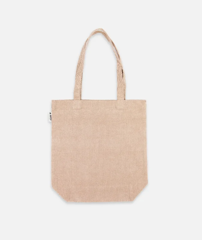 Bags For Free-Spirited And Artistic Styles Corduroy Simple Tote - Oat