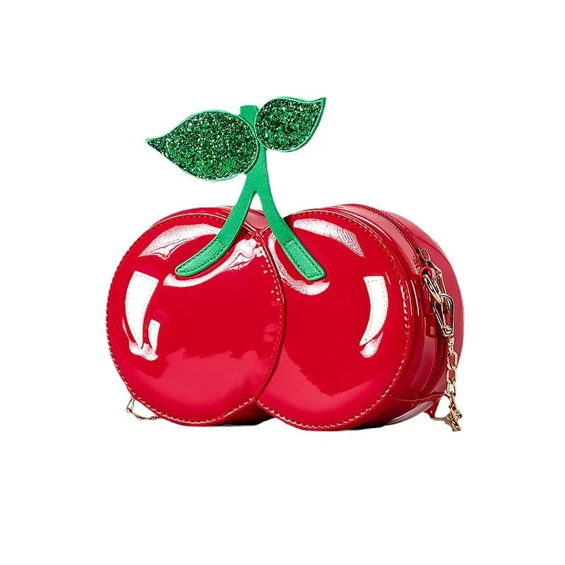 Luxurious Bags With Limited-Time Offers Creative Cherry Design Crossbody Bag for Women Cute Chains Shoulder Bags Funny Novelty Messenger Bag Small Female Purses 2024