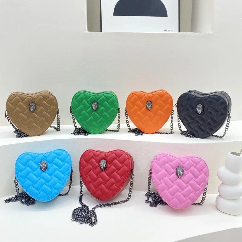 Designer Bags For Luxury Collectors With Offers Crossbody Bag Light Luxury Texture Chain Bag Embroidered Thread Heart-shaped Women's Bag 2024 New Model Designer Handbag