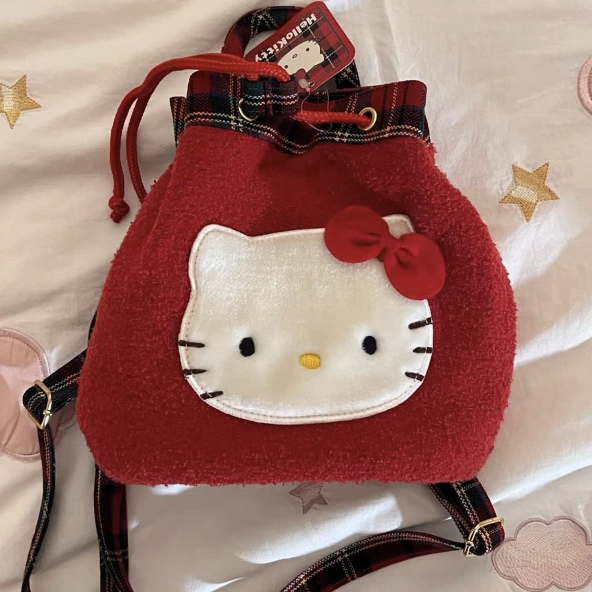 Edgy Bags For Bold And Daring Fashionistas Cute Plaid Backpack Christmas Red Drawstring Stuffed