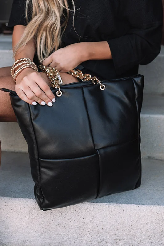 Affordable Bags For Budget Shoppers Date Night Faux Leather Tote In Black