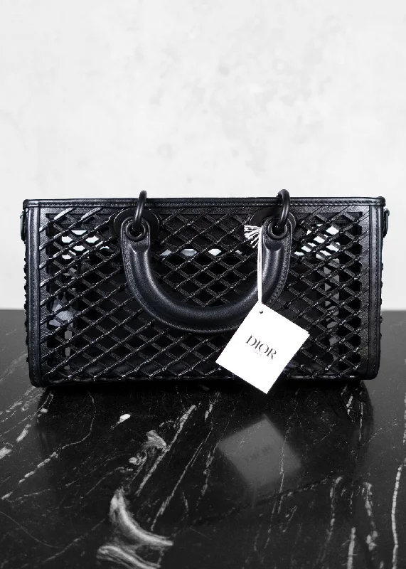 Seasonal Clearance Bags For Summer Christian Dior Medium Lady D-Joy Bag Black Braided