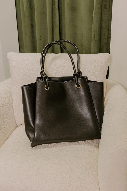 Bold And Flash-Sale Bags Elodie Lane Faux Leather Tote In Black
