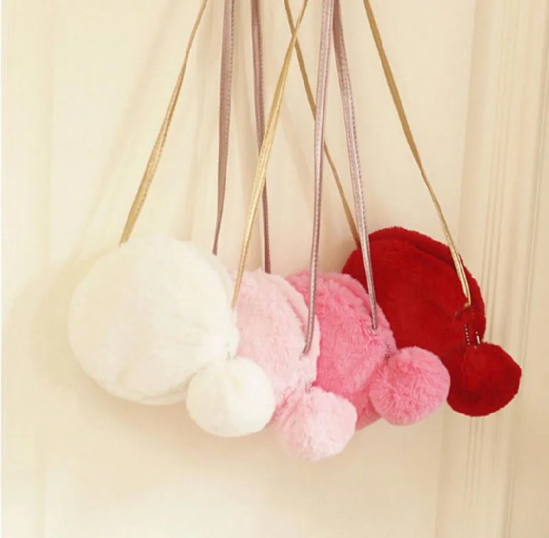 Genuine Bags On Clearance Sale Furry Pom Pom Purse