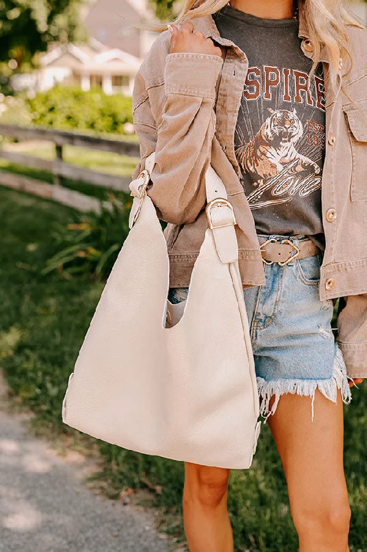 Affordable Bags Girl On The Go Faux Leather Tote in Cream