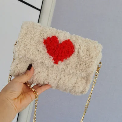 Khaki white (red heart) material package