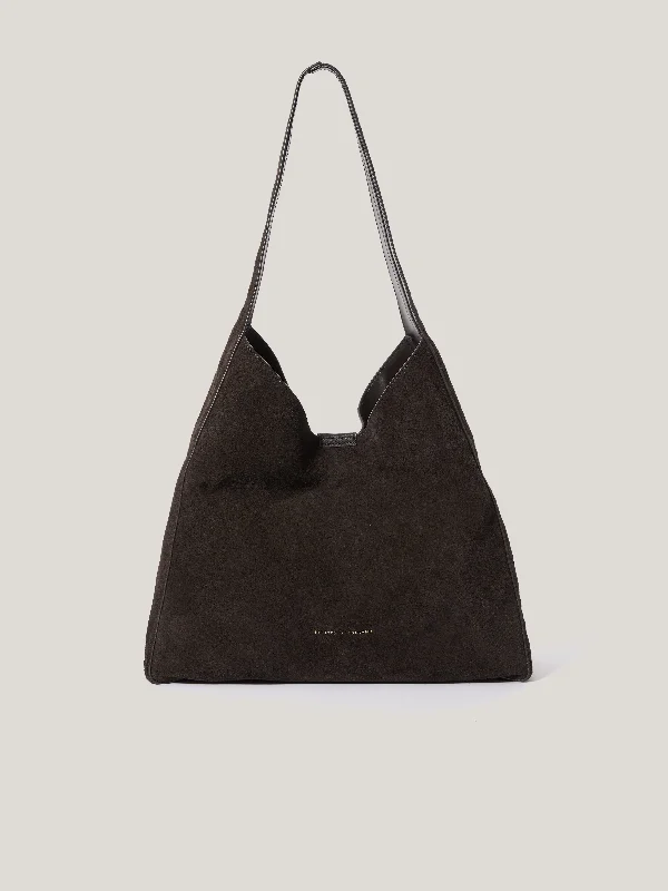 Bags For College Students On A Budget Heckfield Suede Tote | Chocolate