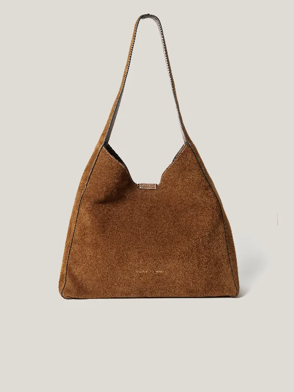 Bags With Tsa-Approved Features Heckfield Suede Tote | Tan