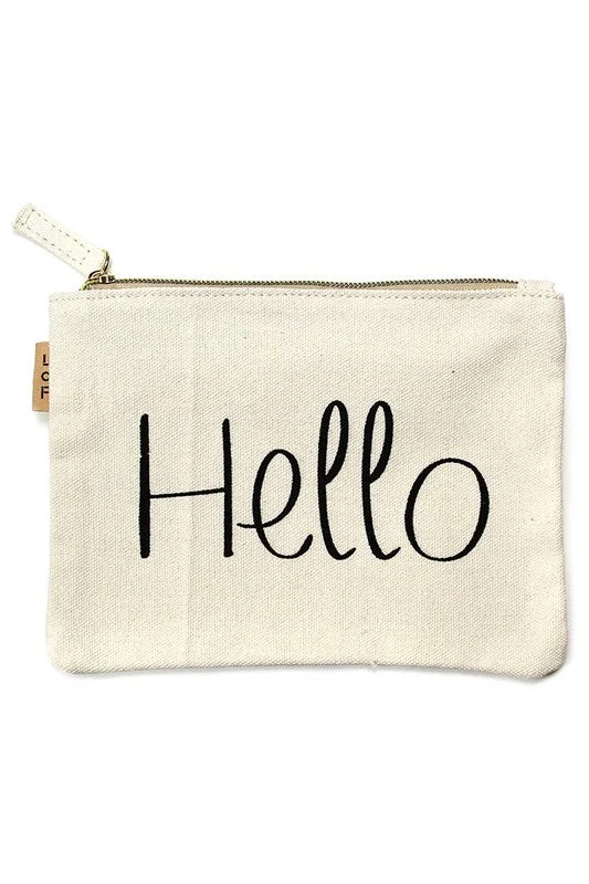 Bags For Personalized Gifts "Hello" Eco Pouch