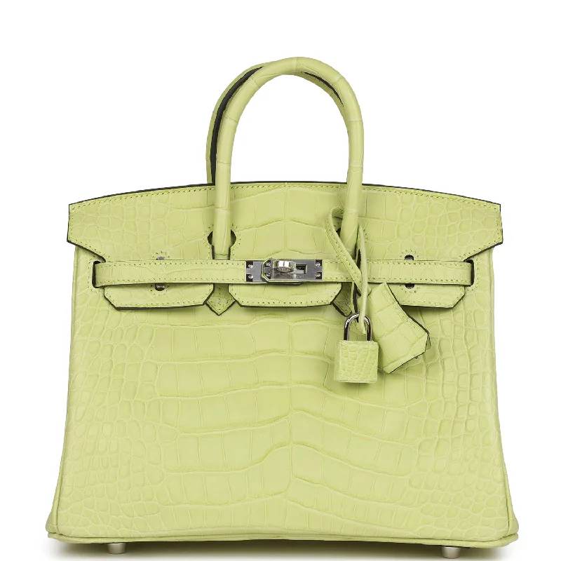 Urban Bags For City Life And Streetwear Fashion Hermes Birkin 25 Jaune Bourgeon Matte Alligator Palladium Hardware