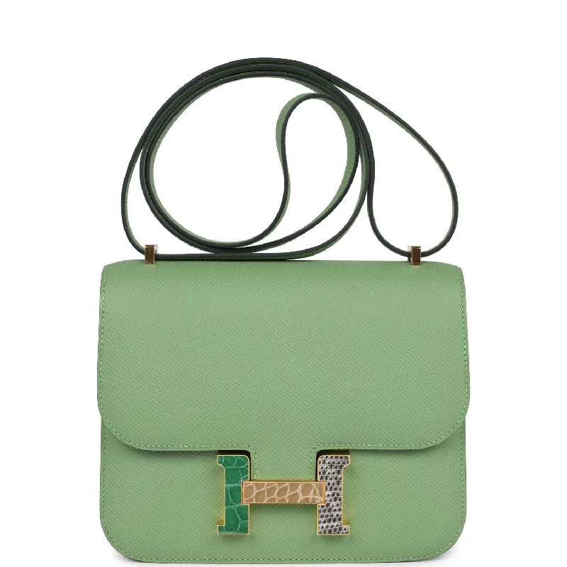 Inspired Bags For Modern Sophistication Hermes Constance 18 Vert Criquet Epsom Marquette Hardware