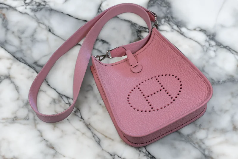 Designer Bags For Luxury Collectors Hermès Mini Evelyne Blush Logo Leather Shoulder Bag