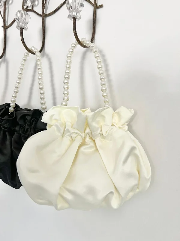 Stylish Yet Affordable Bags Ivory Satin Bag