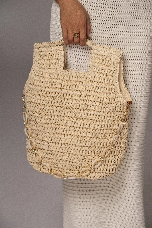 Eco-Friendly And Discounted Bags Ivory Tropica Handbag