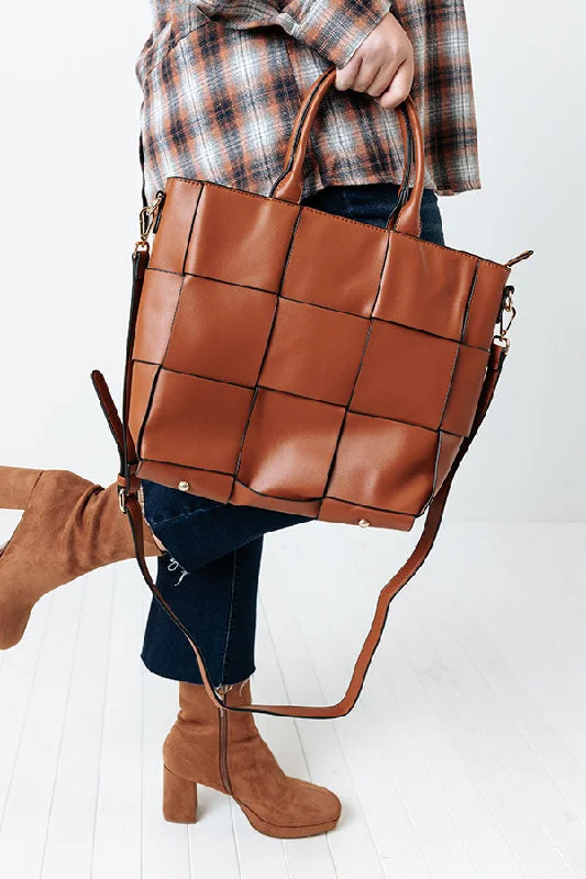 Vintage Bags For Retro And Classic Fashion Lovers Keep It High Profile Faux Leather Tote In Maple
