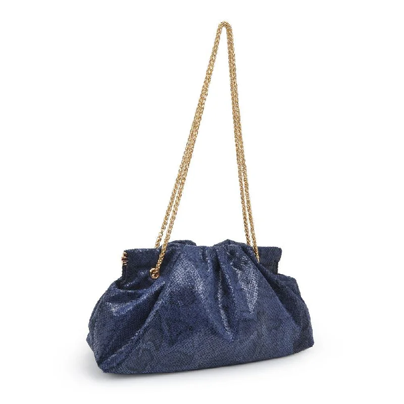 Inspired Bags For Timeless Elegance Kira Clutch in Snakeskin Midnight