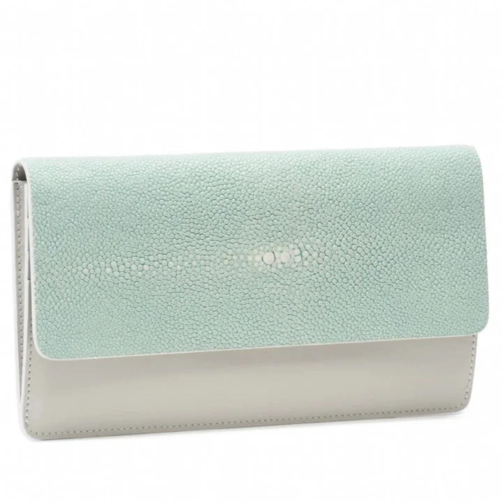 Elegant Bags For Formal Events And Luxury Occasions MAYA SHAGREEN CLUTCH