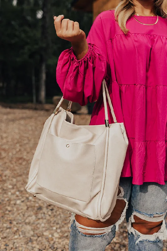 Eco-Friendly And Discounted Bags Never Pretend Faux Leather Tote In Stone