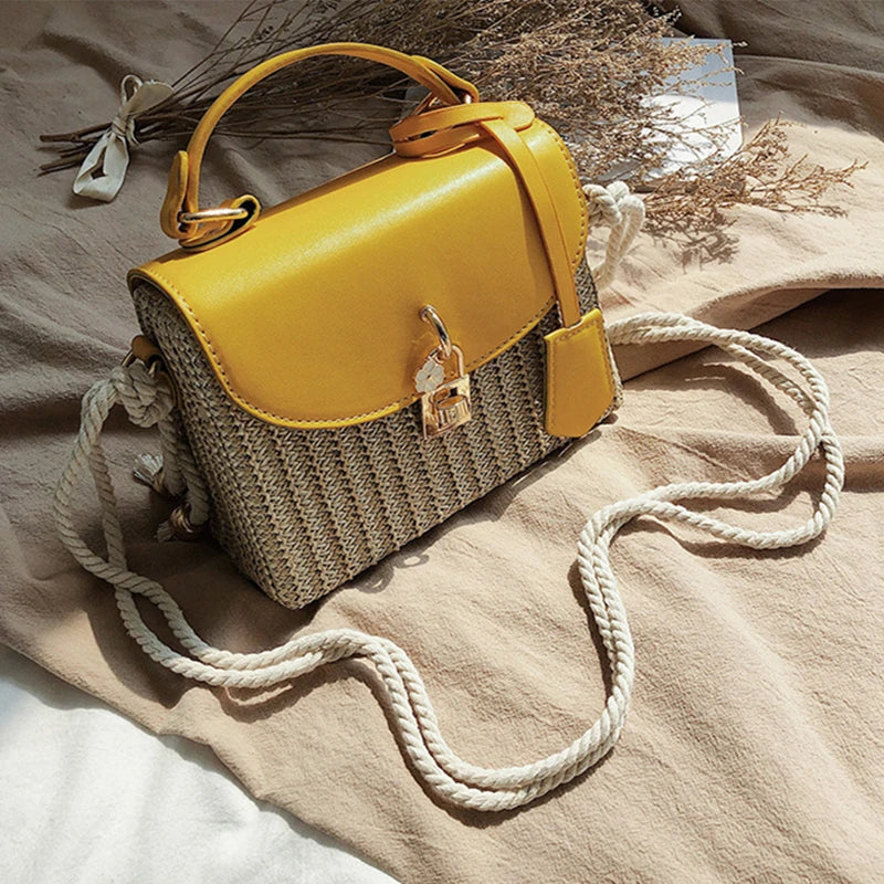Scratch-Resistant And Luxury Sale Bags New Summer Straw Bag Beach Weave Handbag Women Crossbody Bags 2022 Fashion Totes Ladies Messenger Bag Clutches Female Purse