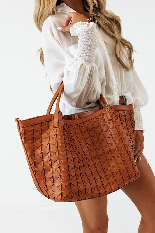 Festive Holiday Gift Bags Next One Up Faux Leather Tote In Maple